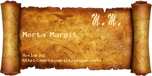 Merta Margit névjegykártya